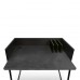 Volga rašomasis stalas juodas-betonas